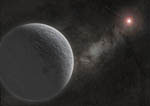 Vue d'artiste de l'exoplanète OGLE-2005-BLG-390L b