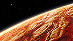 Le Soleil vu de l'exoplanète 55 Cancri e - Vue d'artiste