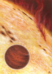 Vue d'artiste d'une Jupiter chaude