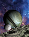 Vue d'artiste d'une exoplanète