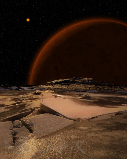 L'exoplanète 2M1207B - Vue d'artiste
