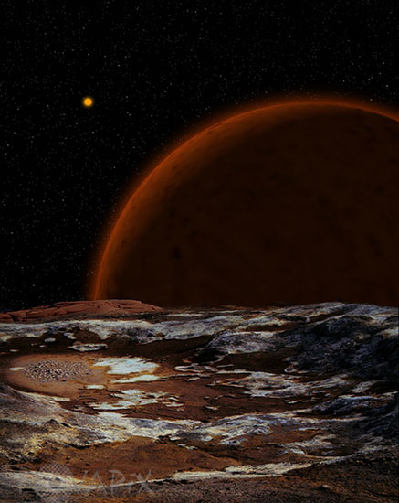 L'exoplanète 2M1207B - Vue d'artiste