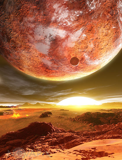 Super-Jupiter Exoplanet - Artist rendering