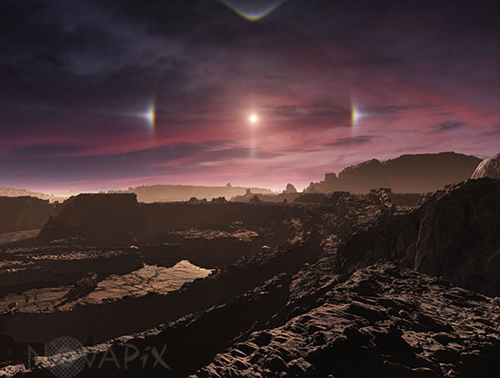 Exoplanète autour de l'étoile de Barnard - Illustration