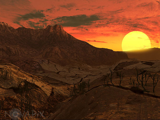 Life on a red dwarf exoplanet