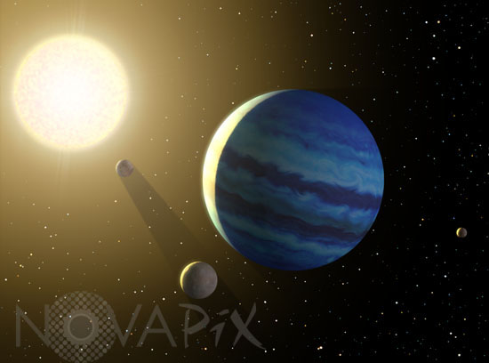 Planète extrasolaire - Vue d'artiste