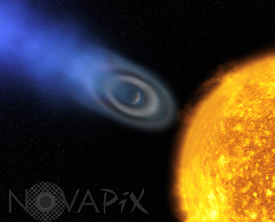 Exoplanète HD 209458b -Vue d'artiste