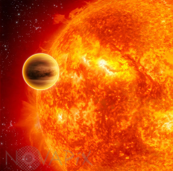 Artist's impression of exoplanet HD 189733b