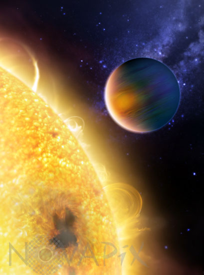 Vue d'artiste de l'exoplanète HD 189733b