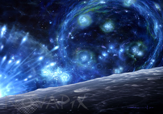 Planète dans une région d'intense formation d'étoiles