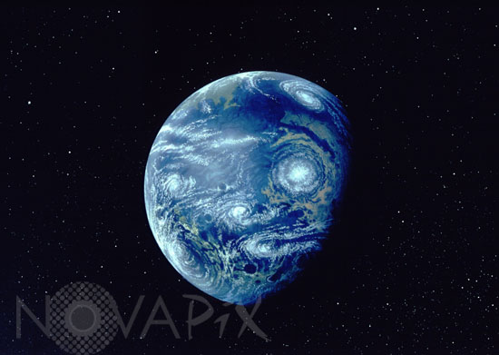 Vue d'artiste d'une exoplanète de type terrestre