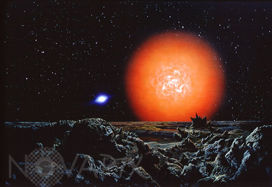 Exoplanète autour d'Antares - Vue d'artiste