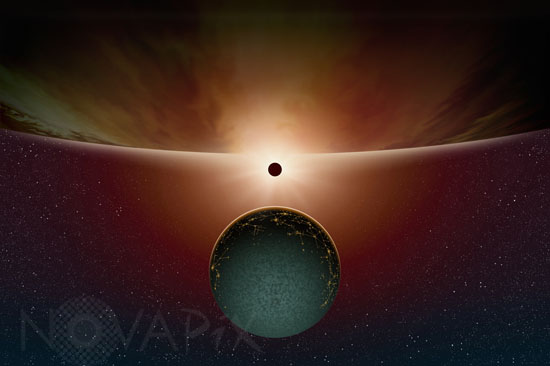 Eclipse and Exoplanets - Artist view