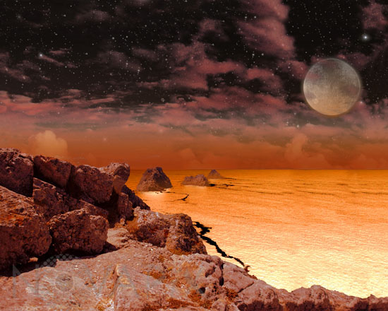Surface d'une exoplanète inhabitable
