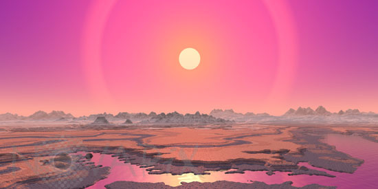 Exoplanète et son étoile en fin de vie