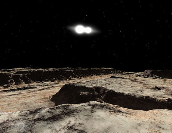 Exoplanet orbiting W Ursae Majoris - Artist view