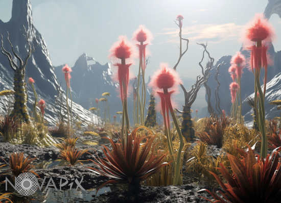 Vegetation on a exoplanet - Illustration