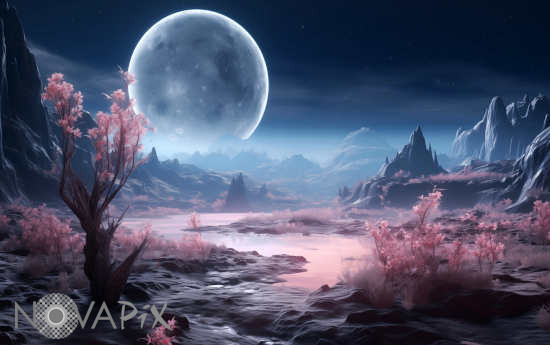 Vegetation on a exoplanet - Illustration