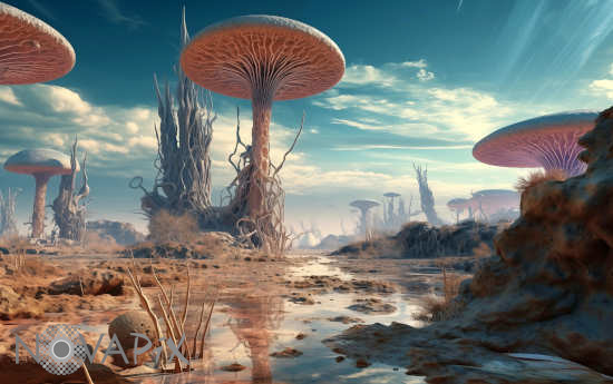 Vegetation on a exoplanet - Illustration