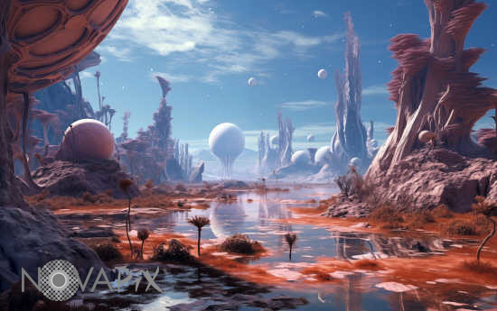 Vegetation on a exoplanet - Illustration