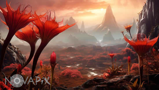 Vegetation on a exoplanet - Illustration
