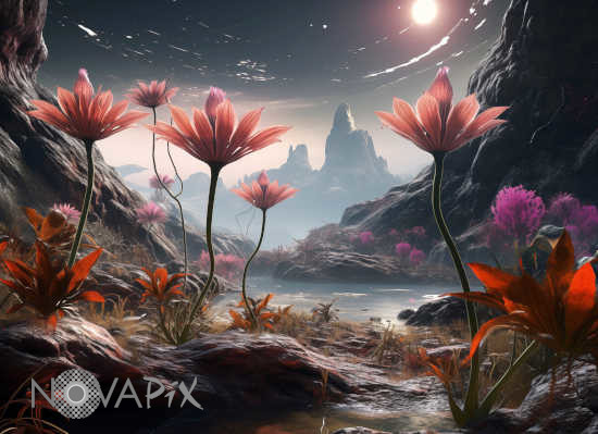 Vegetation on a exoplanet - Illustration
