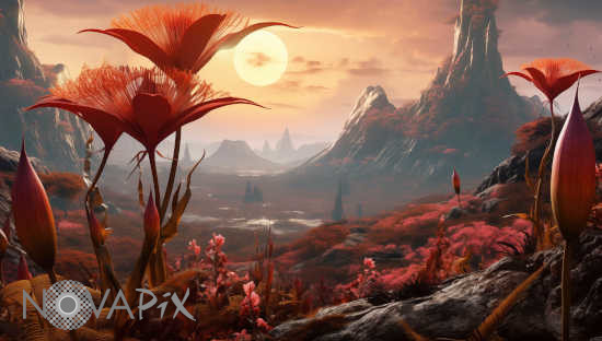 Vegetation on a exoplanet - Illustration