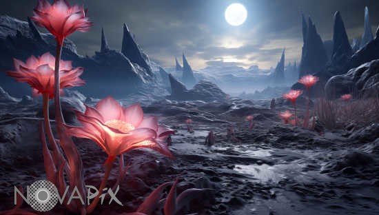 Vegetation on a exoplanet - Illustration