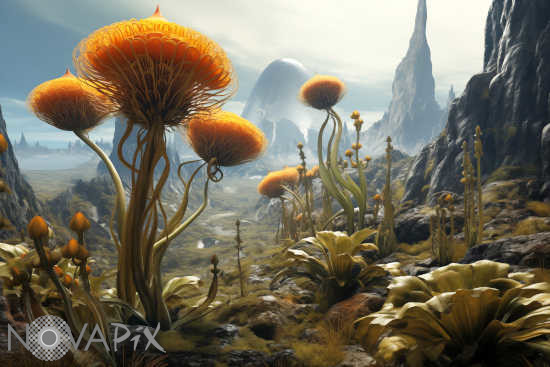 Vegetation on a exoplanet - Illustration