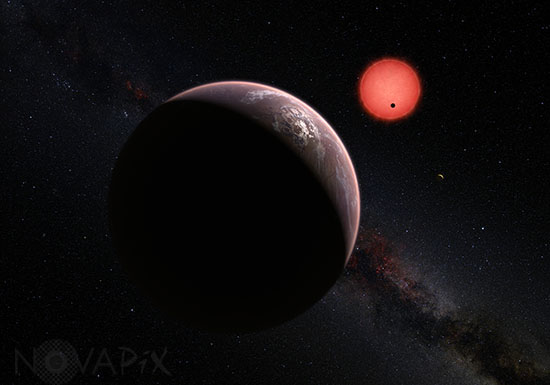 Artist’s impression of the TRAPPIST-1 planetary system