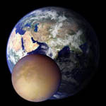 Comparaison des tailles de la Terre et de Titan