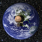 Comparaison entre la Terre, Pluton et Charon