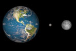 Comparaison entre la Terre, Ceres et la Lune