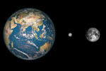 Comparaison entre la Terre, Ceres et la Lune