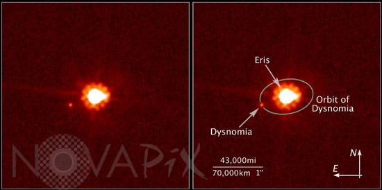 Dwarf planet Eris and its satellite Dysnomia