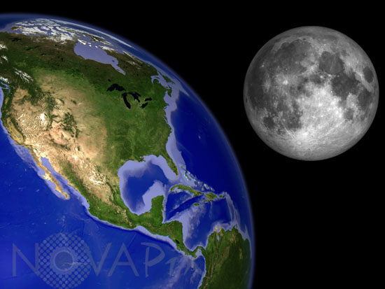 Earth and Moon compared