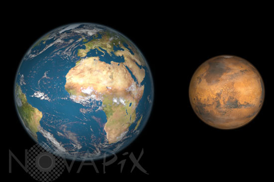 Comparaison entre la Terre et Mars