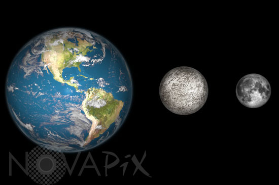 Comparaison entre la Terre, Mercure et la Lune