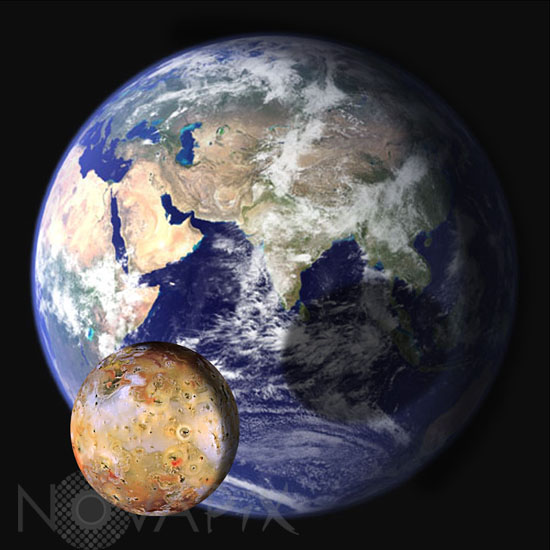 Planetary-size comparison : Earth and Io