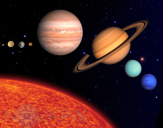 Our solar system. Artwork.