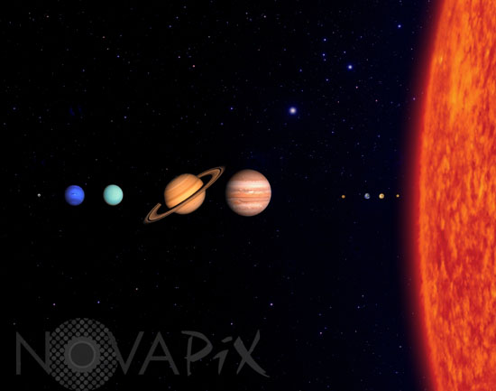 Our solar system. Artwork.