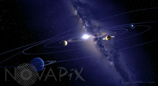 Our solar system. Artwork.