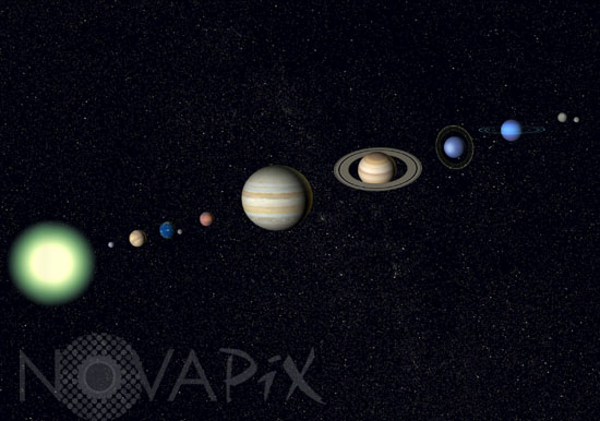 Our solar system. Artwork.
