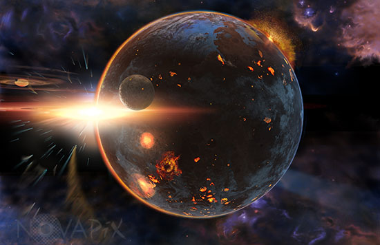 La formation d'une planète - Vue d'artiste