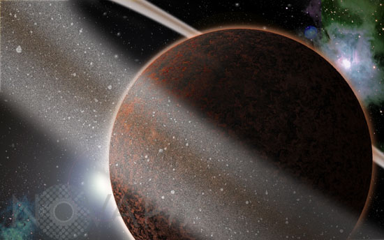 La formation d'une planète-Vue d'artiste