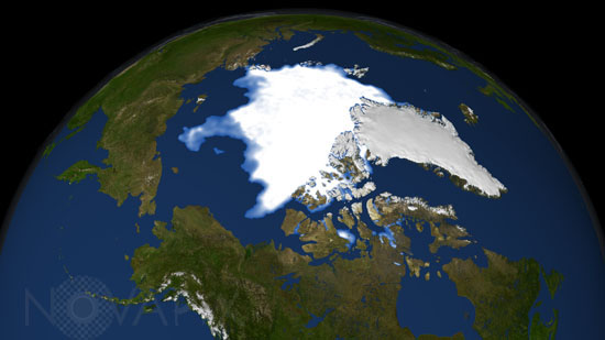 Terre: fonte de la glace arctique - 2010