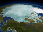 Pôle nord par satellite 10/2002