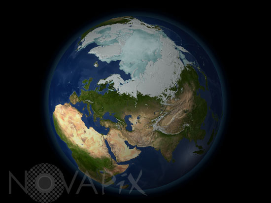 North Pole by satellite 2003