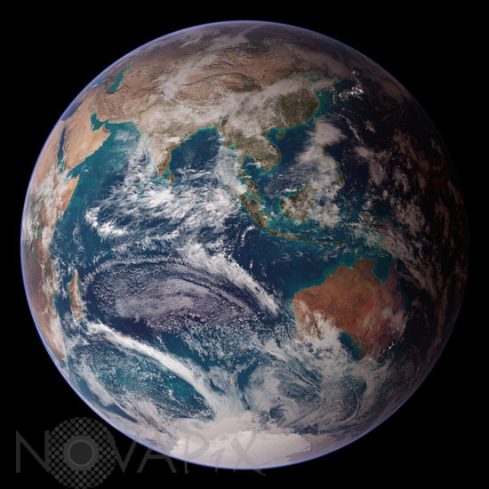 Earth from space. Indian ocean