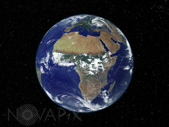 Terre sur fond étoilé - Afrique